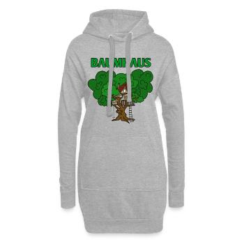 Baumhaus Haus im Baum - Hoodie-Kleid - Grau meliert - Vorne