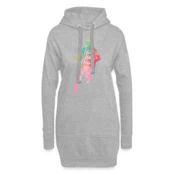 Basketteurs - Sweat-shirt à capuche long Femme - gris chiné - Devant