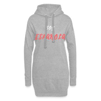 Spanier español espanola Spanierin Geschenk - Hoodie-Kleid - Grau meliert - Vorne