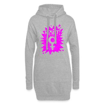 Weiblich Symbol Aktivist - Hoodie-Kleid - Grau meliert - Vorne