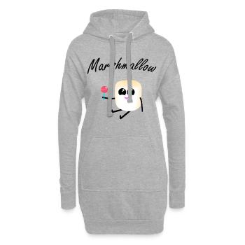 Guimauve Guimauves Sucette Bonbon Sucré - Sweat-shirt à capuche long Femme - gris chiné - Devant
