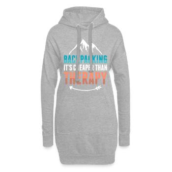 Backpacker thérapie - Sweat-shirt à capuche long Femme - gris chiné - Devant