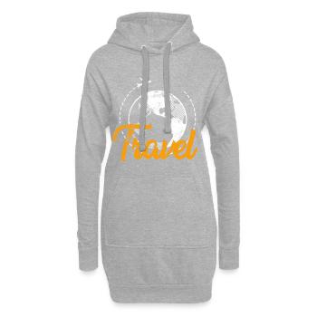 Reisender Globus Travel - Hoodie-Kleid - Grau meliert - Vorne