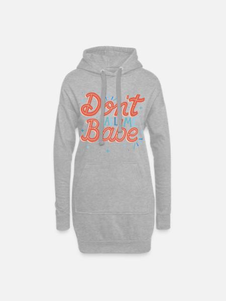 Do not call me babe - Hoodie Dress - heather grey