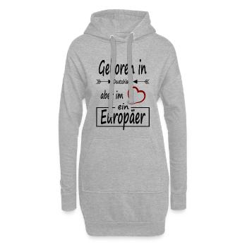 Europa - Hoodie-Kleid - Grau meliert - Vorne