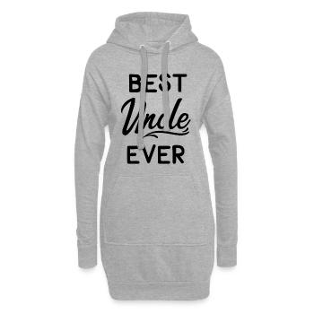 Best Uncle Ever Geschenk Onkel Nichte NeffeBest Un - Hoodie-Kleid - Grau meliert - Vorne