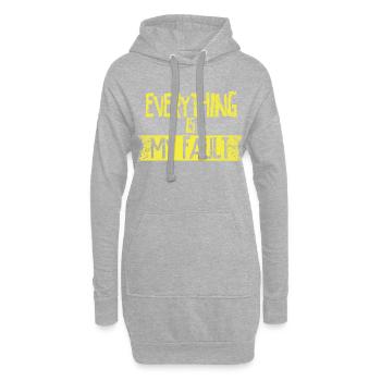 Tout est de ma faute - Sweat-shirt à capuche long Femme - gris chiné - Devant