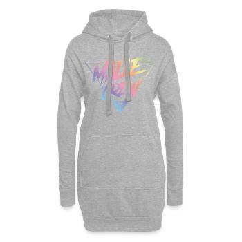 Malle crew coloré - Sweat-shirt à capuche long Femme - gris chiné - Devant