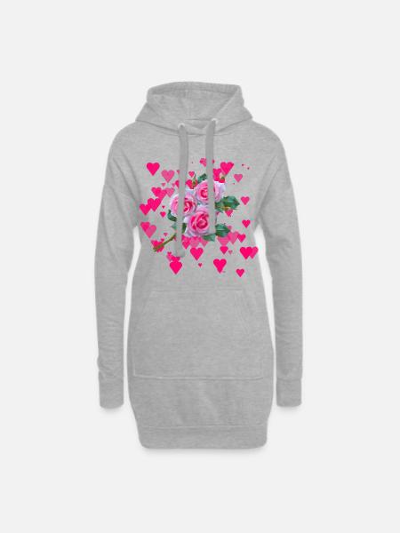 Bouquet - Hoodie Dress - heather grey