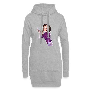 Rouge à lèvres TechPrincess - Sweat-shirt à capuche long Femme - gris chiné - Devant