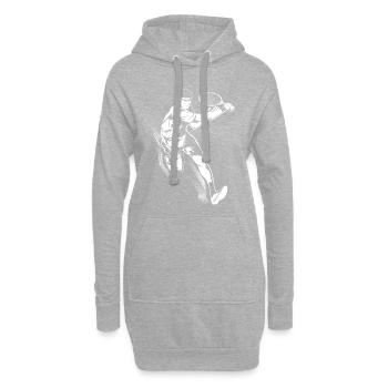tennis player - Hoodie-Kleid - Grau meliert - Vorne