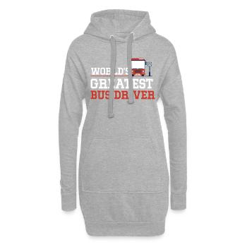 Meilleur chauffeur de bus du monde chauffeur cadeau - Sweat-shirt à capuche long Femme - gris chiné - Devant