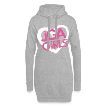 Jga Girls Heart - Sweat-shirt à capuche long Femme - gris chiné - Devant