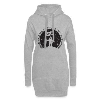 doctorat Quand votre SP ne peut pas vous emmener plus loin - Sweat-shirt à capuche long Femme - gris chiné - Devant