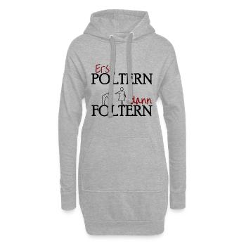 Polterabend Hochzeit Jungeselle Geschenk Lustig - Hoodie-Kleid - Grau meliert - Vorne
