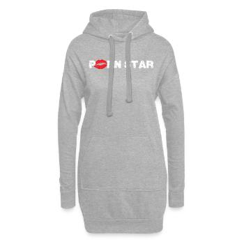 Porno Star - Sweat-shirt à capuche long Femme - gris chiné - Devant