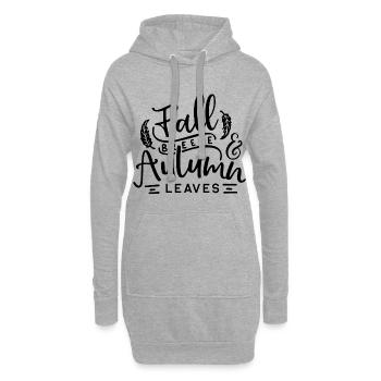 Fall breeze and Autumn leaves Geschenk Herbst Jahr - Hoodie-Kleid - Grau meliert - Vorne