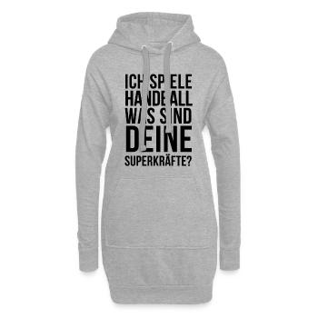 Handball Handballer Handballschuhe Geschenkidee - Hoodie-Kleid - Grau meliert - Vorne