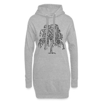 tree - Hoodie Dress - heather grey - Front
