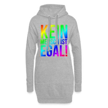 Antifa T-Shirt links gegen rechts Geschenkidee - Hoodie-Kleid - Grau meliert - Vorne