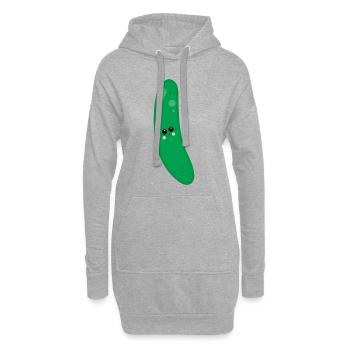 Gurke - Hoodie-Kleid - Grau meliert - Vorne