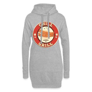 Chill and Grill - Hoodie-Kleid - Grau meliert - Vorne