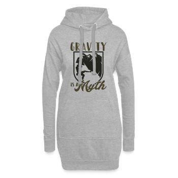 Escalade montagne grimpeur T-shirt renard cadeau - Sweat-shirt à capuche long Femme - gris chiné - Devant