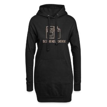 Smoking Best Friends Lighter Smokers - Hoodie Dress - black - Front