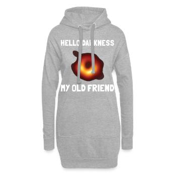 Schwarzes Loch Universum Dunkelheit - Hoodie-Kleid - Grau meliert - Vorne