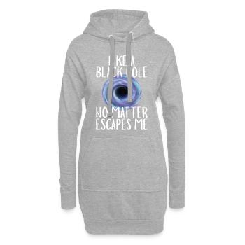 Trou noir Rien ne s’échappe - Sweat-shirt à capuche long Femme - gris chiné - Devant