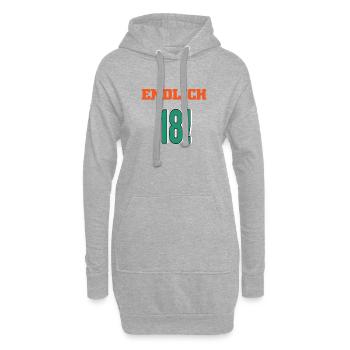 Geburtstag Geschenk zum 18. Geburtstag - Hoodie-Kleid - Grau meliert - Vorne