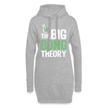 Big Bong Theory Gras High Weed Marihuana - Hoodie-Kleid - Grau meliert - Vorne