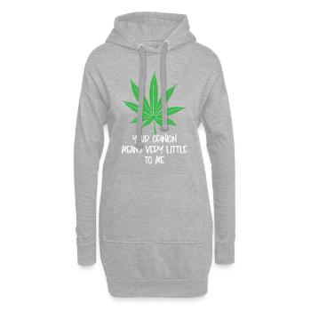 Marijuana Votre avis ne m’intéresse pas - Sweat-shirt à capuche long Femme - gris chiné - Devant