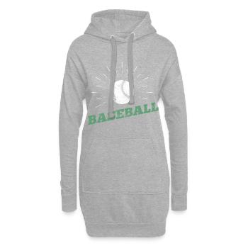 Logo de sport de baseball - Sweat-shirt à capuche long Femme - gris chiné - Devant