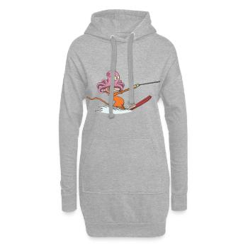 Wasserski Tandem - Hoodie-Kleid - Grau meliert - Vorne