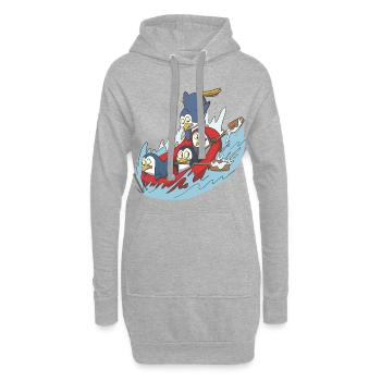 Rafting idée de rafting en eau vive - Sweat-shirt à capuche long Femme - gris chiné - Devant