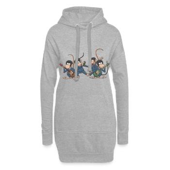 Groupe de musique pop - Sweat-shirt à capuche long Femme - gris chiné - Devant
