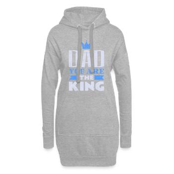 Papa König Dad - Hoodie-Kleid - Grau meliert - Vorne