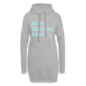 Meilleur Capitaine Jamais Capitaine Anchor Ship - Sweat-shirt à capuche long Femme - gris chiné - Devant