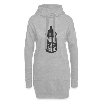 milkaholic cadeau lait vache ferme - Sweat-shirt à capuche long Femme - gris chiné - Devant