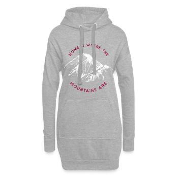 Montagnes, montagnes - Sweat-shirt à capuche long Femme - gris chiné - Devant