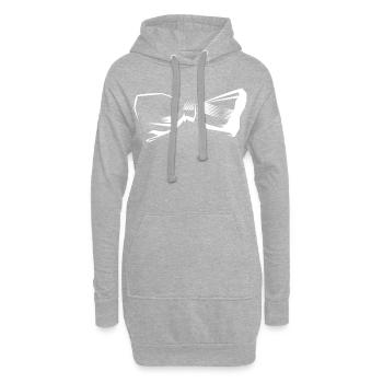 fliege bow tie symbol - Hoodie-Kleid - Grau meliert - Vorne
