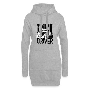 Truck Driver - Hoodie-Kleid - Grau meliert - Vorne