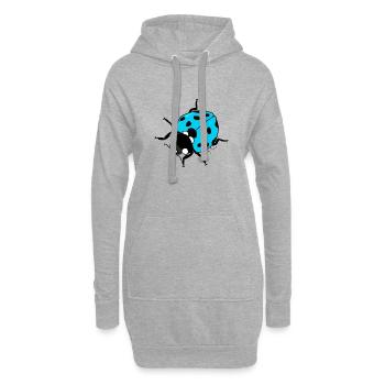 Marienkäfer - Hoodie-Kleid - Grau meliert - Vorne