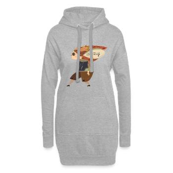 Schönen Tag Kreatur - Hoodie-Kleid - Grau meliert - Vorne