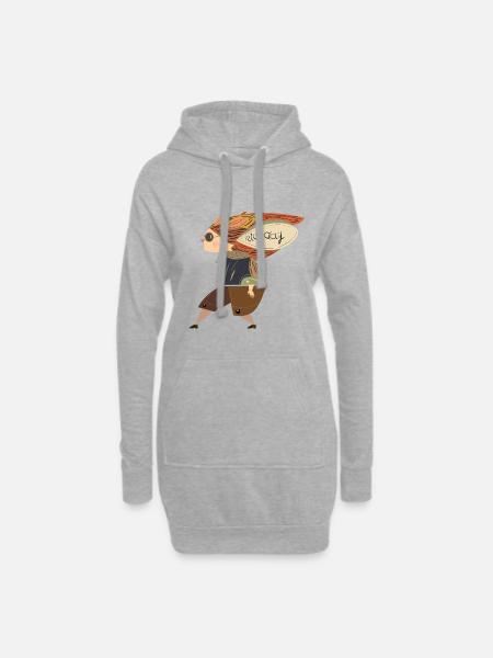 Nice Day Creature - Hoodie Dress - heather grey