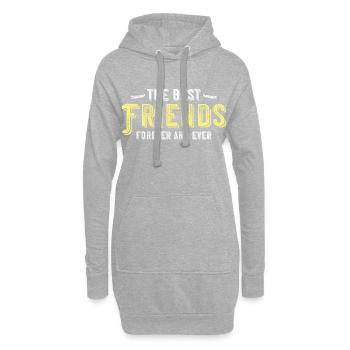 meilleurs amis pour toujours amis pour toujours - Sweat-shirt à capuche long Femme - gris chiné - Devant