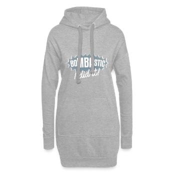 Bombastisch habe ich es getan Geschenk - Hoodie-Kleid - Grau meliert - Vorne