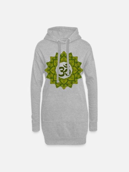 Mandala - Hoodie Dress - heather grey