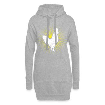 hahn symbol - Hoodie Dress - heather grey - Front